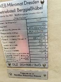 Produktbild 5 zu MaschineWMW Mikromat DLZ 315 / 500